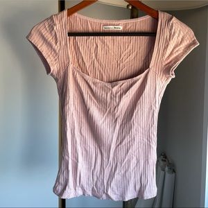 Reformation Bardot Top in Blush Size XS